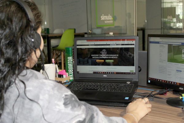 Ku-Bo employee exploring the fintech’s website