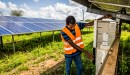Carrying out a routine inspection of the ground-level solar installation at Central University